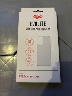 tech21 Evolite Clear Protective Phone Case - Transparent White Packaging